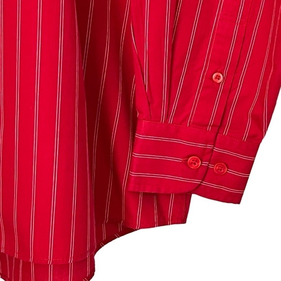 University of Alabama Antigua Red Striped Button-down Shirt Size Medium - Picture 7 of 13